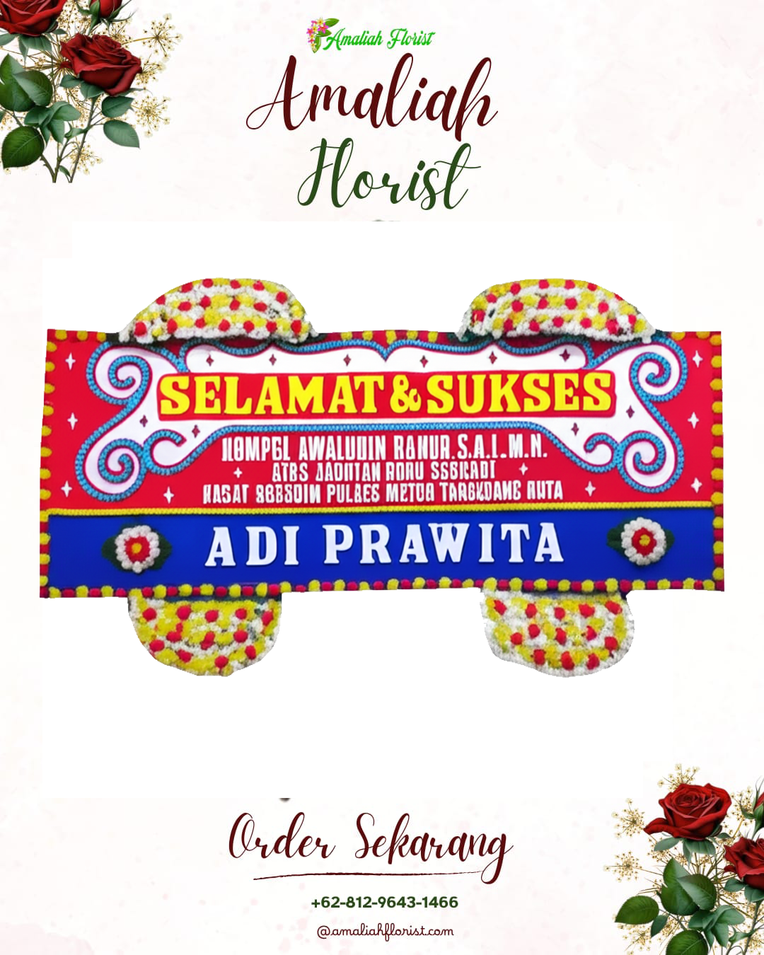 Papan Bunga Ucapan Selamat Lubuk Begalung